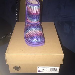 Ugg Toddler girl sequin purple New Authentic